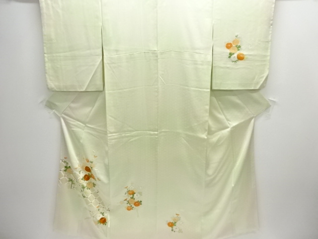 JAPANESE KIMONO / HOMONGI / EMBROIDERY / KIKU